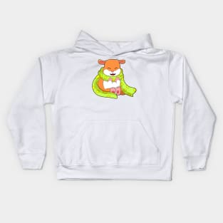 Hamster with Scarf Kids Hoodie